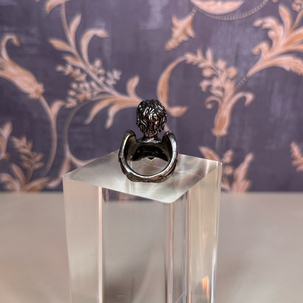 Vintage Estate Silver Toned Angel Ring Size 7 Lot D8 - Picture 5 of 11
